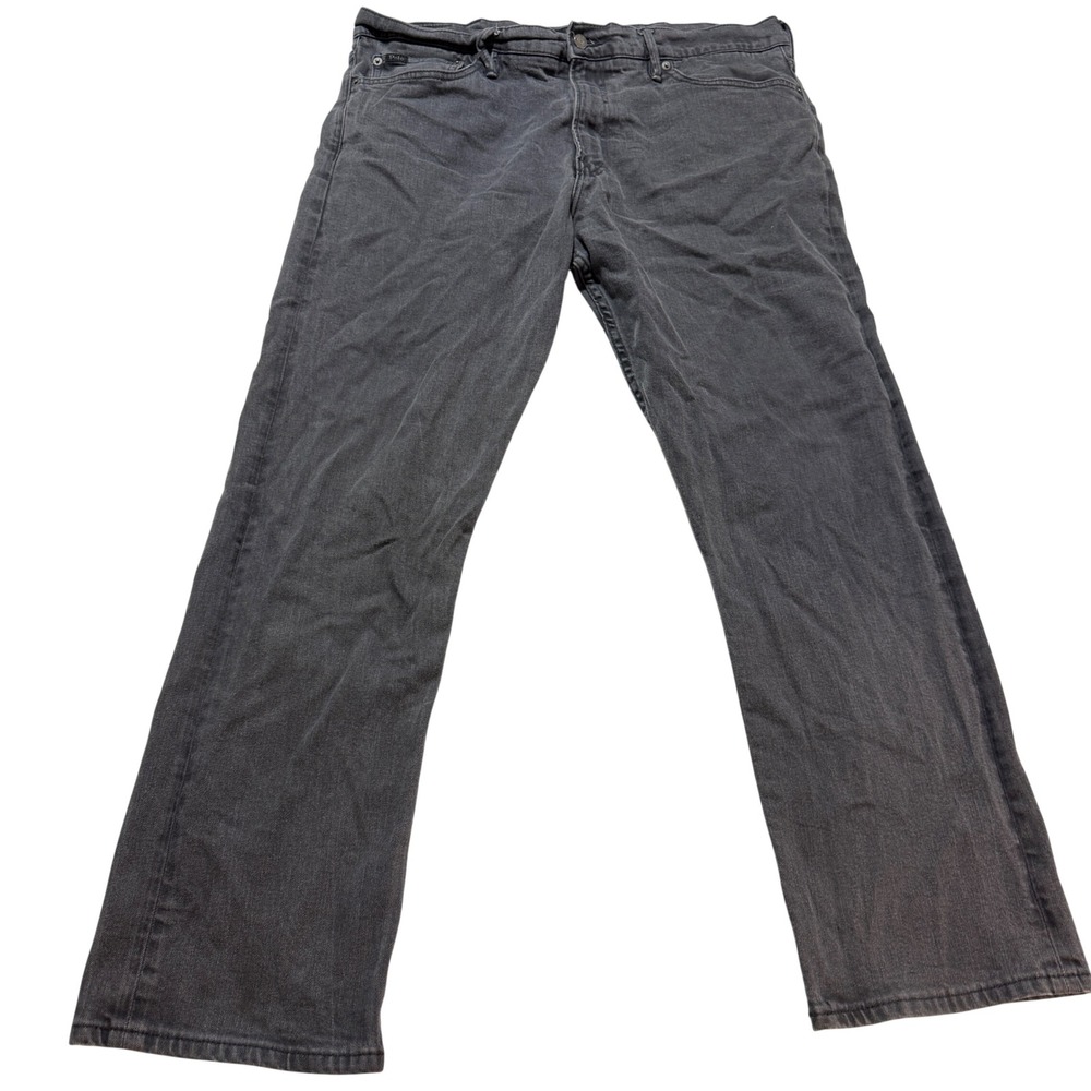 Polo Ralph Lauren Jeans Mens 40x32 Gray Straight Leg Stretch Denim Pants